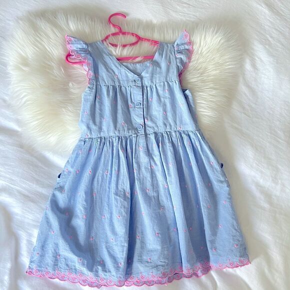 GAP little girls eyelet ruffled dress - Picture 4 of 8